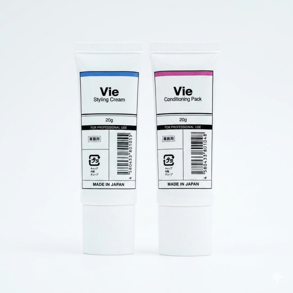 Vie Lash Lift Conditioning Styling Cream Pack No1 No2 20g 日本專業角蛋白美睫軟化定型乳霜套裝管身正面照