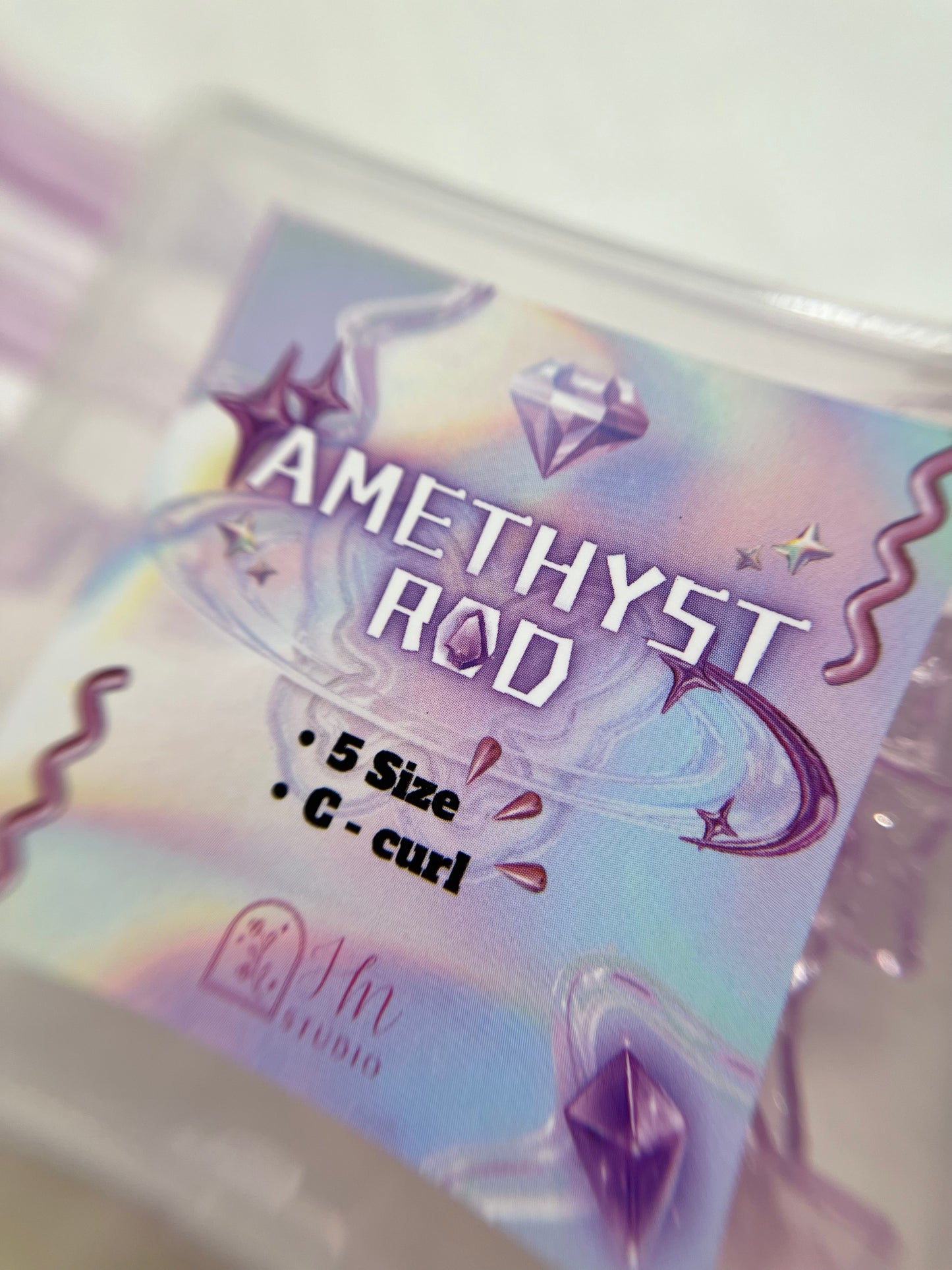 紫寶石模具 Amethyst Rod , C curl 5 size